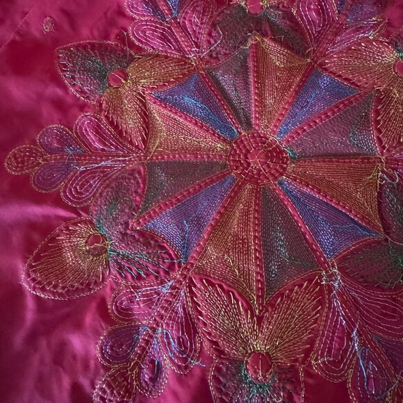 3 Pcs. Fabric from India Decorative Hand Stitching sizes inside - Picture 5 of 11